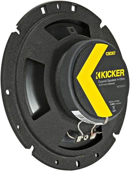 KICKER 46CSC674 CS シリーズ Low Profile 6.75 Inch 3.3 Ohm 100W RMS Power Factory Replacement コアキシャル カーオーディオ Sound システム スピ_5