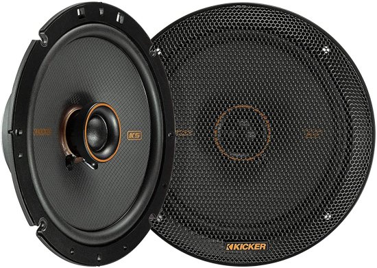 KICKER 47KSC6704 6.75 Inch KS シリーズ 2 Way コアキシャル ミッドレンジ スピーカー with Rubber Surrounds and Silk Dome ツイーター for カーオ