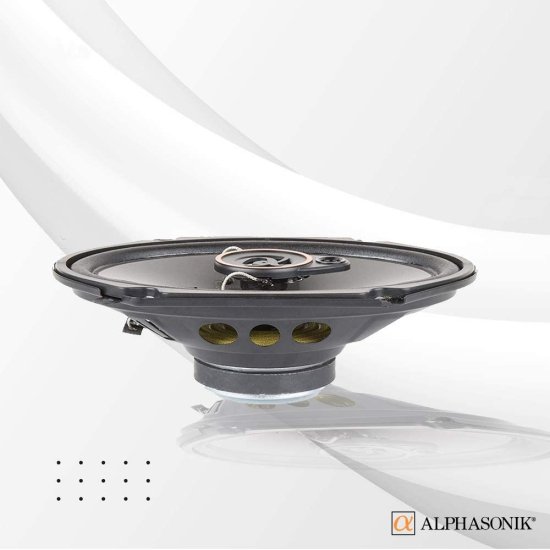 Two ペア of Alphasonik AS68 6x8 inch 350W Max 3-Way カーオーディオ フルレンジ コアキシャルスピーカー with Universal Mounting Holes for Easy_3