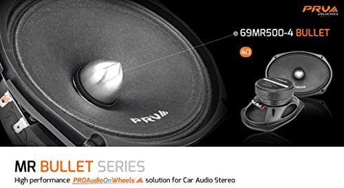 PRV AUDIO 69MR500-4 Bullet, 6x9 Inch ミッドレンジ スピーカー 4 Ohms, 250W RMS Power, 500W Program Power, Loudスピーカー for Pro カーオーディ_5
