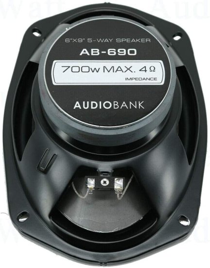 4X Audiobank AB-690 6"x9" 5-Way カーオーディオ ステレオ コアキシャルスピーカー 1400W Peak Power Handling All スピーカー with 4 Ohms Impedanc_2
