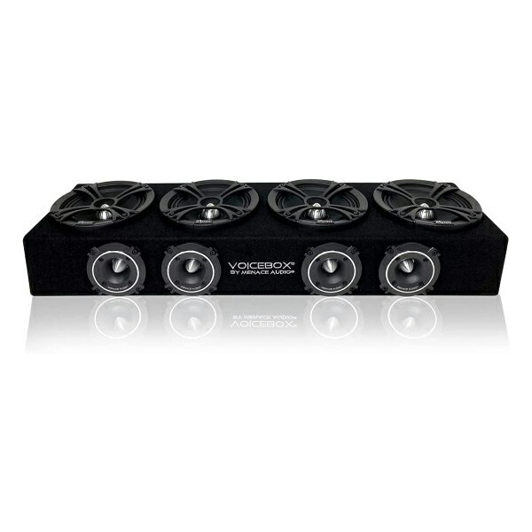 カーオーディオ ミッドレンジ エンクロージャー 4 x 6.5 2000Watts VOICEBOX? by Menace Audio? (MA-VB6525-4S) Silverの通販は 34,320円