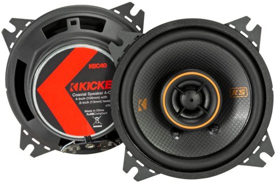 KICKER 47KSC404 KS シリーズ Low Profile 4 Inch 4 Ohm 15 to 75W RMS Power Factory Replacement コアキシャル カーオーディオ Sound システム スピ_1