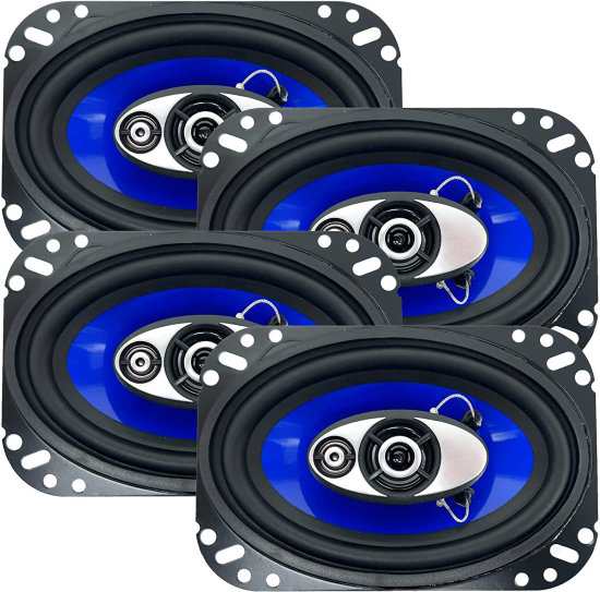 4X Audiobank 4x6 in 3-Way 250W コアキシャル カースピーカー CEA