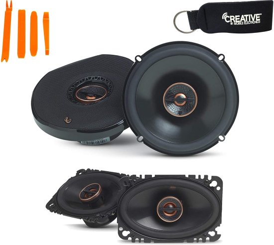 Infinity Reference - REF-6532IX 6.5" 2-Way カーオーディオ スピーカー, and REF-6432CFX 4x6 2-Way カーオーディオ スピーカー パッケージ