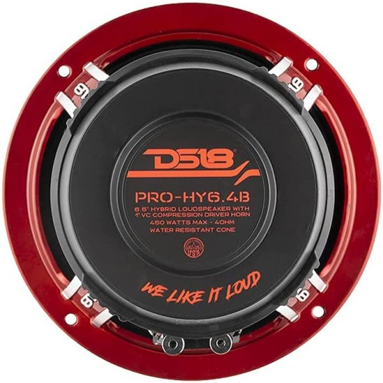 DS18 PRO-HY6.4B 6.5" Hybrid Mid-Range カーオーディオ Loudスピーカー with 1" VC Built-in Compression Driver Horn and Water Resistant Cone 450_6