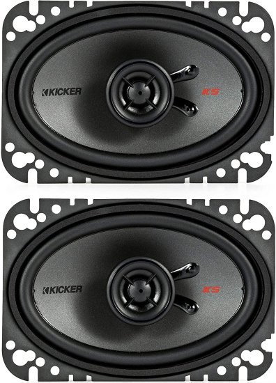 KICKER 47KSC4604 KS シリーズ Low Profile 4x6 Inch 4 Ohm 15 to 75W RMS Power Factory Replacement コアキシャル カーオーディオ Sound システム
