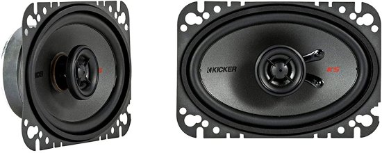 KICKER 47KSC4604 KS シリーズ Low Profile 4x6 Inch 4 Ohm 15 to 75W RMS Power Factory Replacement コアキシャル カーオーディオ Sound システム_1