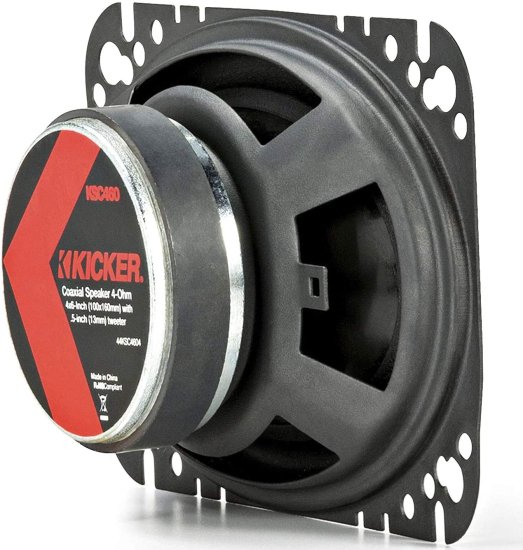 KICKER 47KSC4604 KS シリーズ Low Profile 4x6 Inch 4 Ohm 15 to 75W RMS Power Factory Replacement コアキシャル カーオーディオ Sound システム_5