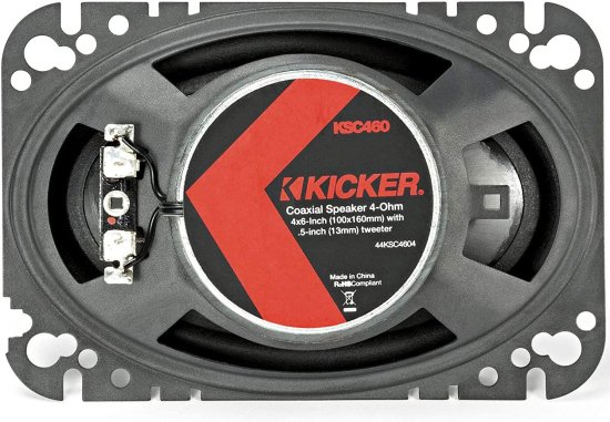 KICKER 47KSC4604 KS シリーズ Low Profile 4x6 Inch 4 Ohm 15 to 75W RMS Power Factory Replacement コアキシャル カーオーディオ Sound システム_7
