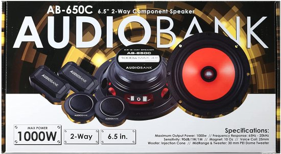 2 ペア ? Audiobank 1000W 6.5-Inch 2-Way カーオーディオ コンポーネント スピーカーシステム 6-1/2in カーオーディオ スピーカー for Car, ATV, RV_6