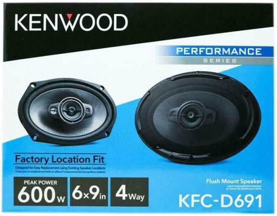 Kenwood KFC-D691 6 x 9 Inch 4 Way 600W Peak Power カーオーディオ スピーカー Set