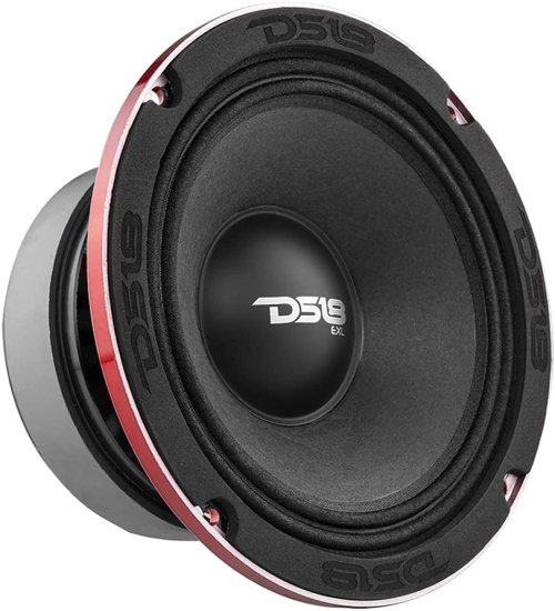 DS18 PRO-EXL64 Loudスピーカー - 6.5", ミッドレンジ, Red Aluminum Bullet, 600W Max, 300W RMS, 4 Ohms, Ferrite Magnet - For the Peple Who Live