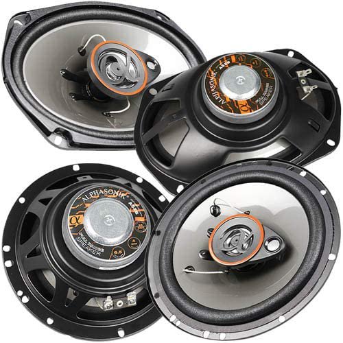 Alphasonik AS2629P 6.5" 350W Max 3-Way スピーカー Plus 6X9 500W Max 3-Way カーオーディオ コアキシャルスピーカー パッケージ