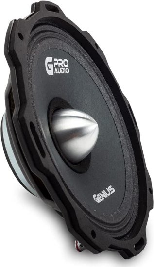 Genius Audio GPRO-M0865 6.5 ミッドレンジ スピーカー, 300W Max - 120W RMS, Pro Audio, Steel Stam Basket Aluminum Bullet カーオーディオ スピーの通販は