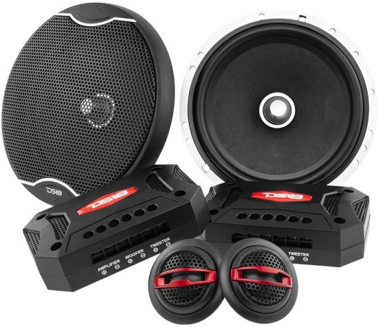 DS18 EXL-SQ6.5C 6.5 Inch 2-Way パッケージd コンポーネント カーオーディオ サウンドクオリティ スピーカーシステム with 2 X 6.5-Inch MID Bass Wo