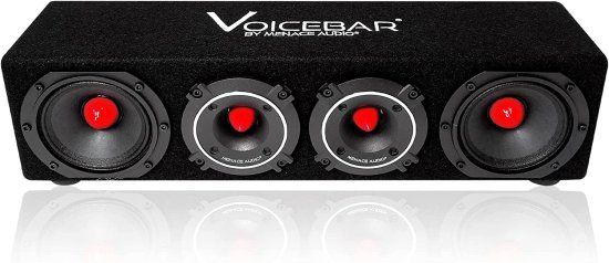VOICEBAR? by Menace Audio? High Output Slim Profile ミッドレンジ エンクロージャー RED Bullets