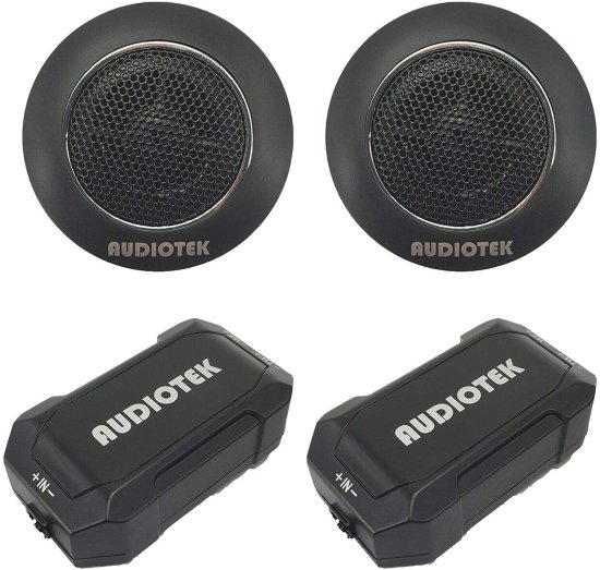 2 ペア of Audiotek AT65C 2000W Peak Power Total 170W RMS/スピーカー 6.5-Inch 2-Way カーオーディオ コンポーネント スピーカーシステム with Woo_1