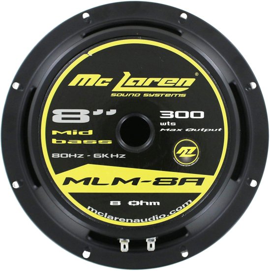 McLaren Audio MLM-8A 8" 300W 8-Ohm カーオーディオ ミッドレンジ/Midbass スピーカー_2