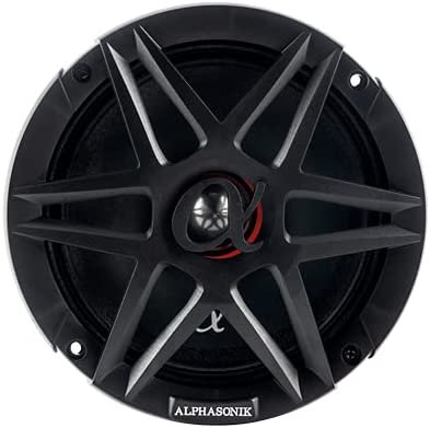 Alphasonik 1 ペア of ABM65 DYNAMIS シリーズ 6.5" 600W Max 150W RMS Mid-Range カーオーディオ スピーカー 4-Ohm Cloth Surround, Non Pressed Pap_1