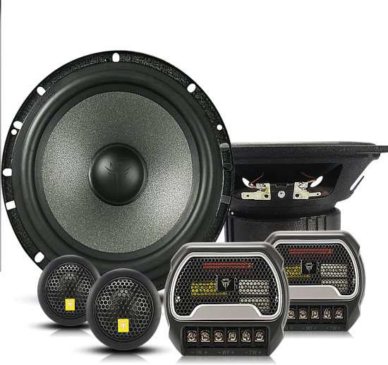 MTS Audio 6.5'' M165 2-Way カースピーカー 320W コンポーネント スピーカーシステム，Set of 4の通販は