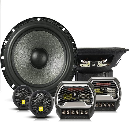 MTS Audio 6.5'' M165 2-Way カースピーカー 320W コンポーネント スピーカーシステム，Set of 4_1