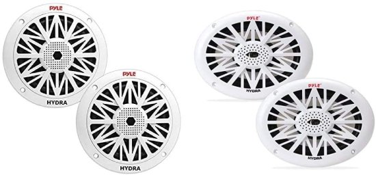 Pyle Sound Wall Mount スピーカー, 200W White & Pyle PLMR692 Floor Standing カースピーカー, Bluetooth White_1