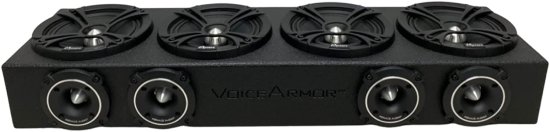 VOICEBOX? VOICEARMOR? by Menace Audio? MA-VA6525-4S 4-6.5" ミッドレンジ エンクロージャー with Armor Coating- Silver_1