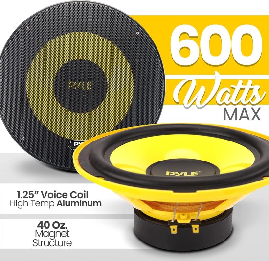 Car Midbass スピーカーシステム - Pro 8" 600W 4 Ohm Mid-Bass コンポーネント Woofer Audio Sound スピーカー for Car ステレオ w/ 40oz Magnet, ツ_3