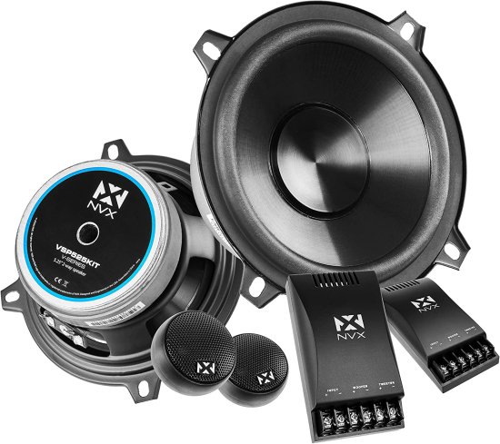 NVX VSP525KIT 750W Peak (250W RMS) 5.25" V-シリーズ 2-Way コンポーネント スピーカーシステム with 25mm Silk Dome ツイーター