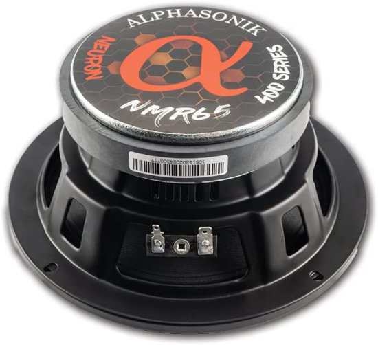 Alphasonik 1 ペア of NMR65 Neuron シリーズ 6.5 600W Max 150W RMS Mid-Range カーオーディオ スピーカー 4-Ohm Cloth Surround, Non 