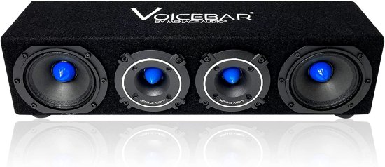 VOICEBAR? by Menace Audio? High Output Slim Profile ミッドレンジ エンクロージャー Blue Bullets