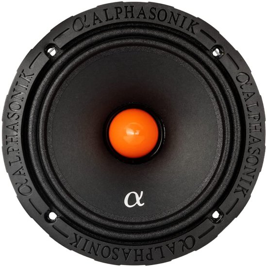 Alphasonik 1 ペア of VCA658 VENUM PRO シリーズ 6.5" 1400W Max 350W RMS Mid-Range カーオーディオ スピーカー 8-Ohm Proprietary Grille, Cast Ba_5