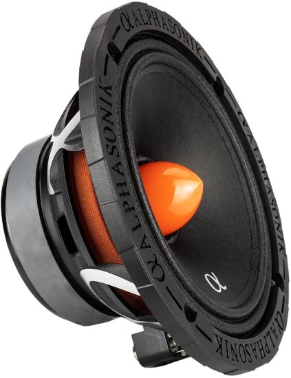 Alphasonik 1 ペア of VCA658 VENUM PRO シリーズ 6.5" 1400W Max 350W RMS Mid-Range カーオーディオ スピーカー 8-Ohm Proprietary Grille, Cast Ba_8