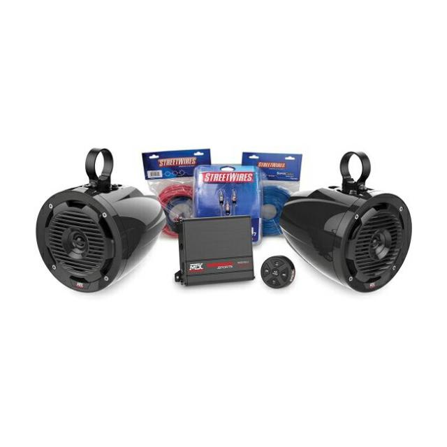 MTX Motorsports BORVKIT1 Bluetooth Controlled Sound システム. Tower 2-スピーカー &amp; アンプ Off-Road Motorsports パッケージ