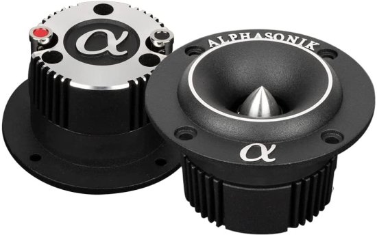 Alphasonik 1 ペア of VNT1 VENUM PRO シリーズ Bullet ツイーター for カーオーディオ 400W MAX 100W RMS 1" Voice Coil, Neodymium Magnet, Cast Fr_1