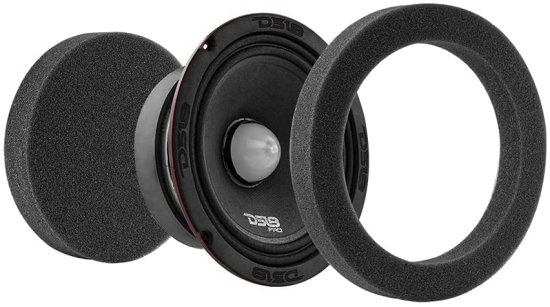 DS18 ペア of 6.5" ミッドレンジ スピーカー with ペア of Fast Ring スピーカー Baffle 500W Max, 4 Ohms - Quality Audio Door スピーカー for Car_4