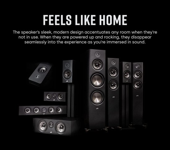 Polk Reserve R900 Height Module スピーカー for 3D, Multidimensional Sound, New 1" Pinnacle Ring ツイーター & 4" Turbine Cone Woofer, Hi-Res_3