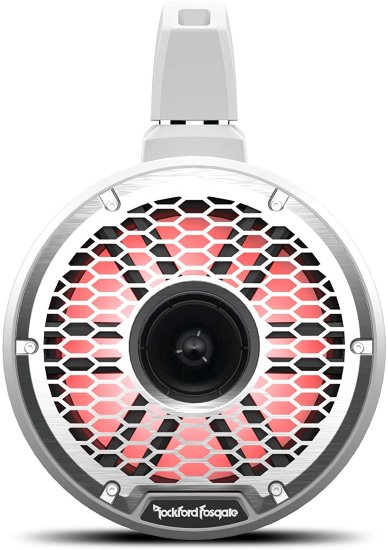 Rockford Fosgate M2WL-8H Color Optix Multicolor LED Lighted 8" 2-Way Marine Wake Tower Cans &amp; Horn スピーカー 300W RMS / 1200W Peak, Stainle_2