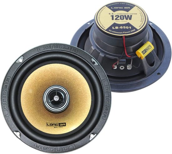6.5'' Car コアキシャルスピーカー, 2 Way コアキシャルスピーカー 120W Each and 240w of Power per ペア 4 Ohm Car コアキシャル Speakes, 70-20KHZ