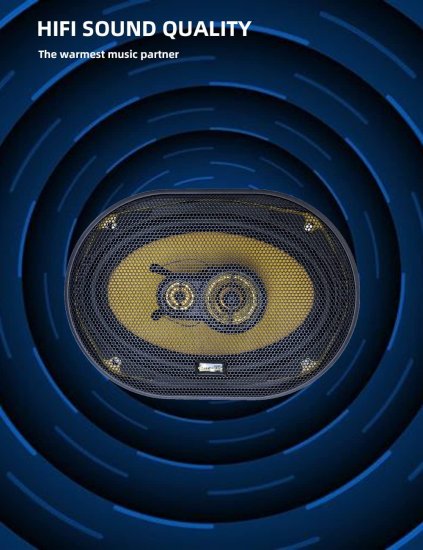 6x9in カースピーカー, 160W 3 Way カースピーカー HiFi Audio Music ステレオ High Degree of Sound Reduction Frequency Response 55Hz-20KHz Sensi_2