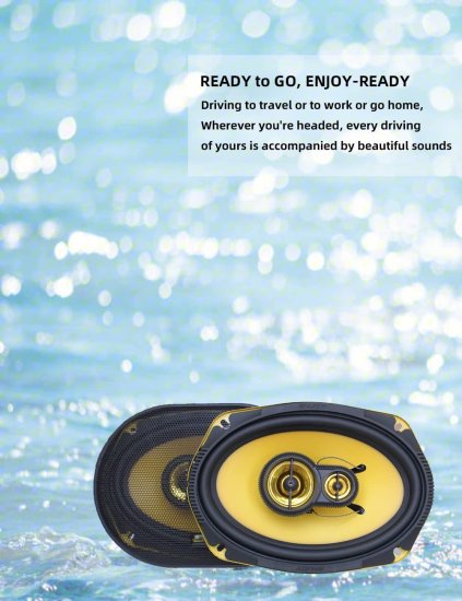 6x9in カースピーカー, 160W 3 Way カースピーカー HiFi Audio Music ステレオ High Degree of Sound Reduction Frequency Response 55Hz-20KHz Sensi_4