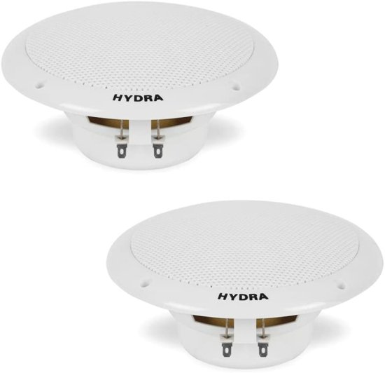 6.5 Inch Dual Marine スピーカー - 2 Way Audio ステレオ Sound システム with 400W Power - 1 ペア - (White) & Marine Bluetooth ステレオ Radio -_3