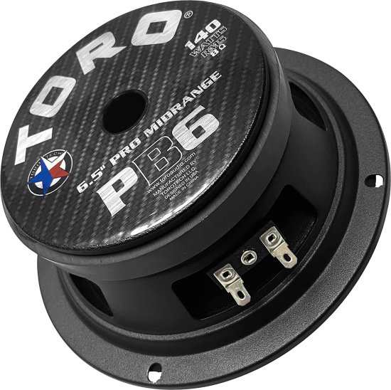 TORO TECH ? PB6 6.5 Inch Mid-Bass Pro Audio コンポーネント スピーカー - 140W RMS Power / 70W Music Program 8 Ohm 1.5