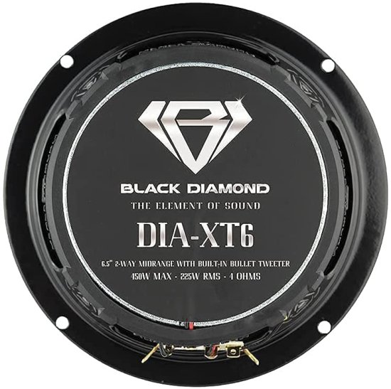 Black Diamond カーオーディオ 2000W 4CH アンプ + 4X 6.5 Mid Range スピーカー パッケージ_5