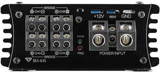 Black Diamond カーオーディオ 2000W 4CH アンプ + 4X 6.5 Mid Range スピーカー パッケージ_7