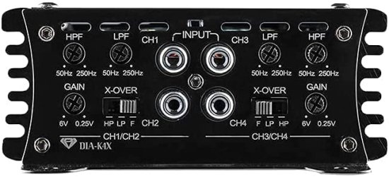 Black Diamond カーオーディオ 2000W 4CH アンプ + 4X 6.5 Mid Range スピーカー パッケージ_8
