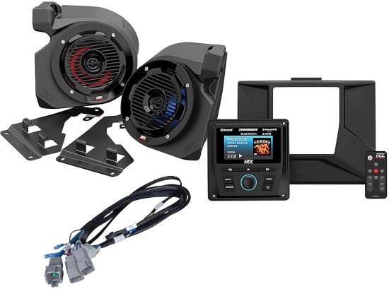 MTX Audio RZR-14-THUNDER2 2-スピーカー Amplified Audio システム for 2014+ Polaris RZR Vehicles Without RideCommand
