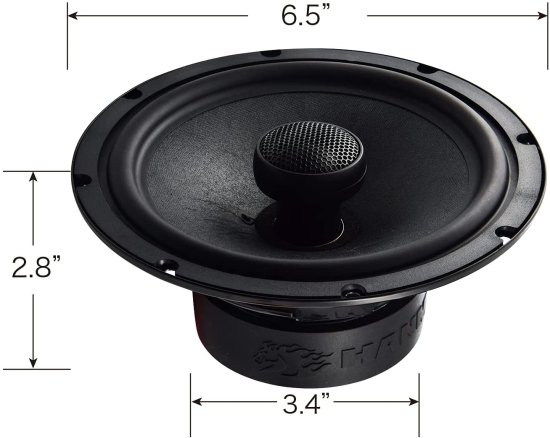 STEEL MATE Q6501 6.5" 2-Way Car コアキシャルスピーカー ステレオ with Silk Dome ツイーター Shallow-Mount Car コアキシャルスピーカー(ペア)_2
