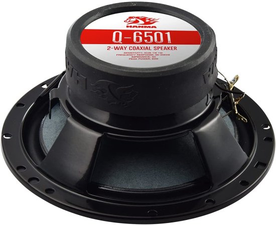 STEEL MATE Q6501 6.5" 2-Way Car コアキシャルスピーカー ステレオ with Silk Dome ツイーター Shallow-Mount Car コアキシャルスピーカー(ペア)_4